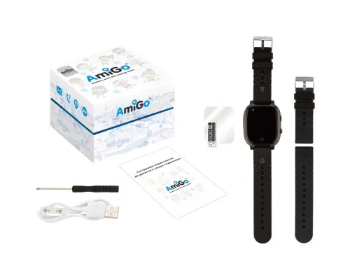 Смарт-годинник Amigo GO005 4G WIFI Kids waterproof Thermometer Black (747016)