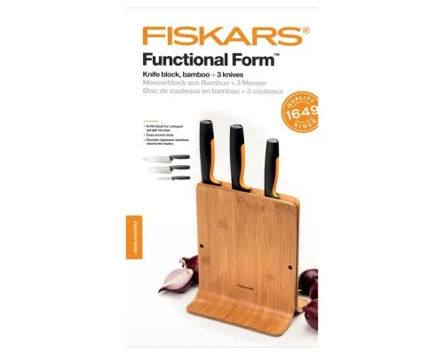 Набір ножів Fiskars Functional Form Bamboo 3 шт (1057553)