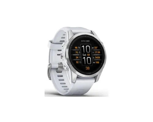 Смарт-часы Garmin EPIX PRO (g2), 42, Glass, SS, Whitstn, GPS (010-02802-01)