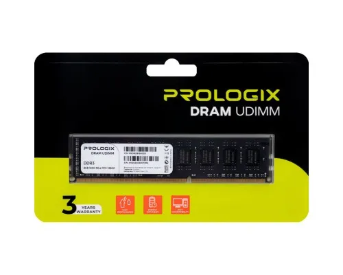 Модуль пам'яті для комп'ютера DDR3 8GB 1600 MHz Prologix (PRO8GB1600D3)