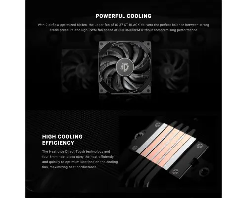 Кулер для процессора ID-Cooling IS-37-XT Black