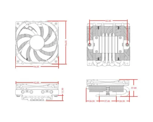 Кулер для процессора ID-Cooling IS-37-XT Black