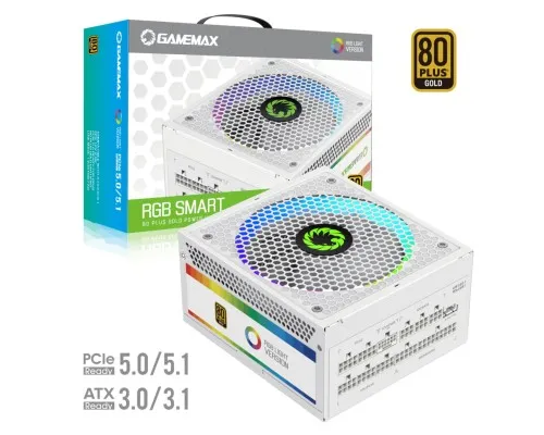 Блок живлення Gamemax 1050W (RGB1050 PRO WH (ATX3.0/3.1 PCI)