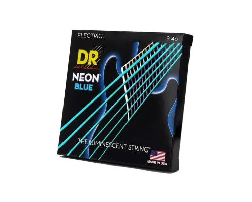 Струни для гітари DR Strings NEON Blue Electric - Light Heavy (09-46) (NBE-9/46)