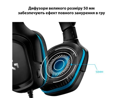 Навушники Logitech G432 7.1 Surround Sound Wired Gaming Headset (981-000770)