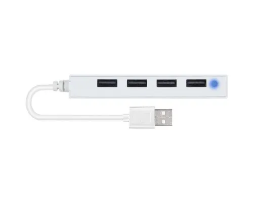 Концентратор Speedlink SNAPPY SLIM USB Hub, 4-Port, USB 2.0, Passive, White (SL-140000-WE)