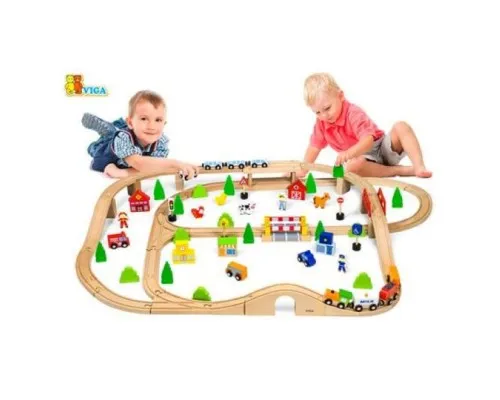 Железная дорога Viga Toys 90 деталей (50998)