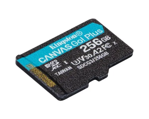 Карта памяти Kingston 256GB microSDXC class 10 A2 U3 V30 Canvas Go Plus (SDCG3/256GBSP)