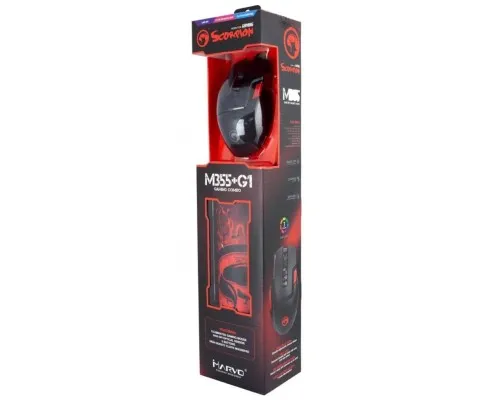 Мишка Marvo M355+G1 USB Black (M355+G1)