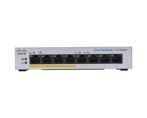 Коммутатор сетевой Cisco CBS110-8PP-D-EU