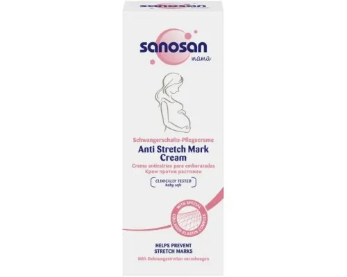 Косметика для мам Sanosan Mama крем от растяжек для беременных, 200 мл (4003583207190)