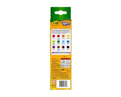 Карандаши цветные Crayola Твист выкручиваются и стираются 12 шт (256360.024)