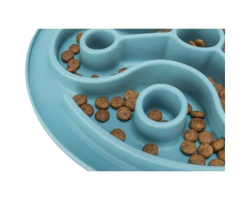 Посуд для собак Trixie Килимок Pillars Повільне годування d 28 см (блакитний) (4011905250373)