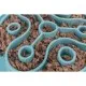 Посуд для собак Trixie Килимок Pillars Повільне годування d 28 см (блакитний) (4011905250373)