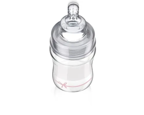 Пляшечка для годування Lovi Diamond Glass Baby Shower скляна 150 мл Рожева (74/104girl)