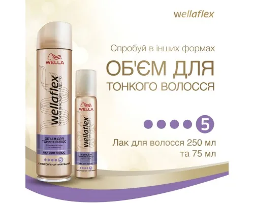 Мус для волосся WellaFlex Обєм для тонкого волосся Суперсильна фіксація 200 мл (4064666230894)