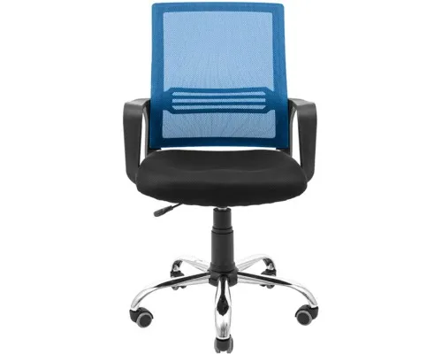 Офисное кресло Richman Джина Хром Пиастра Сетка черная + синяя (ADD0003025)