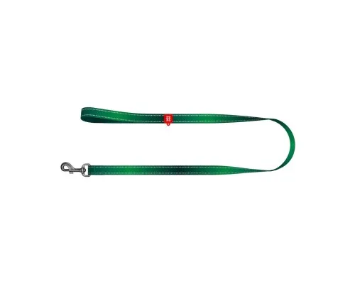 Поводок для собак WAUDOG Nylon Mono, светоотражающий M зеленый (521818)