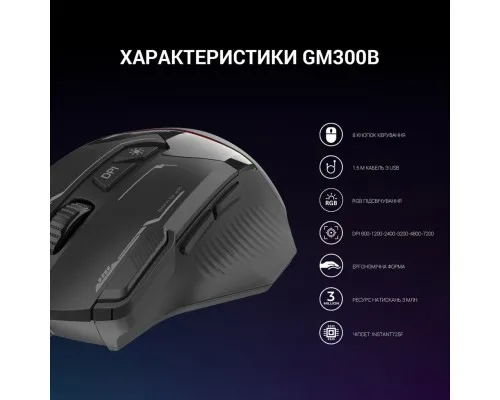 Мышка GamePro GM300B USB Black (GM300B)