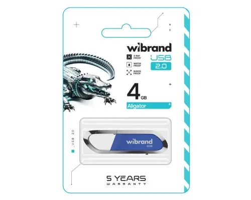 USB флеш накопичувач Wibrand 4GB Aligator Blue USB 2.0 (WI2.0/AL4U7U)