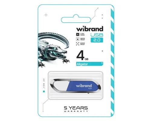 USB флеш накопитель Wibrand 4GB Aligator Blue USB 2.0 (WI2.0/AL4U7U)