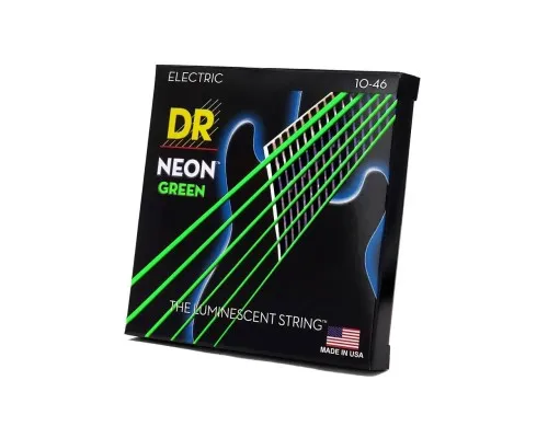 Струни для гітари DR Strings NEON Green Electric - Medium (10-46) (NGE-10)