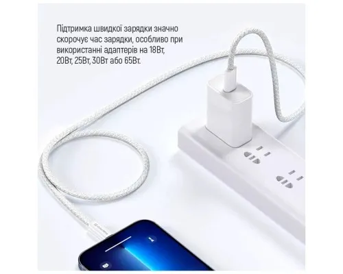 Дата кабель USB-C to USB-C 1.0m 60W 3.0А grey ColorWay (CW-CBPDCC061-GR)