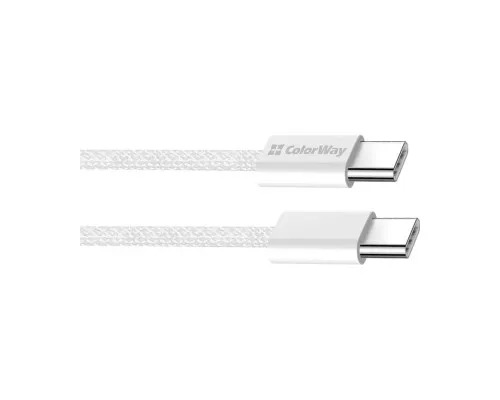 Дата кабель USB-C to USB-C 1.0m 60W 3.0А grey ColorWay (CW-CBPDCC061-GR)