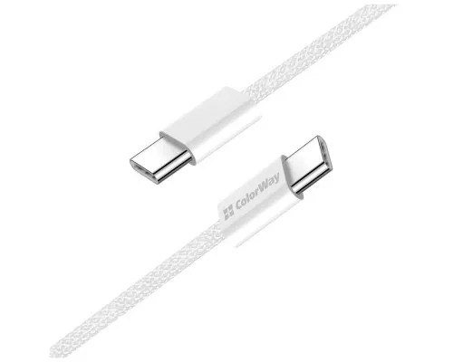 Дата кабель USB-C to USB-C 1.0m 60W 3.0А grey ColorWay (CW-CBPDCC061-GR)