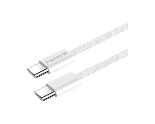 Дата кабель USB-C to USB-C 1.0m 60W 3.0А grey ColorWay (CW-CBPDCC061-GR)