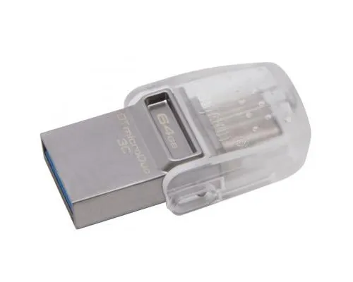 USB флеш накопичувач Kingston 64GB DataTraveler microDuo 3C USB 3.1 (DTDUO3C/64GB)