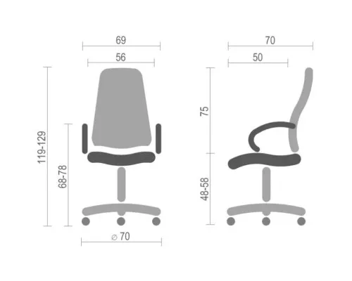 Офісне крісло Аклас Атлант EX MB Коричневое (09639)
