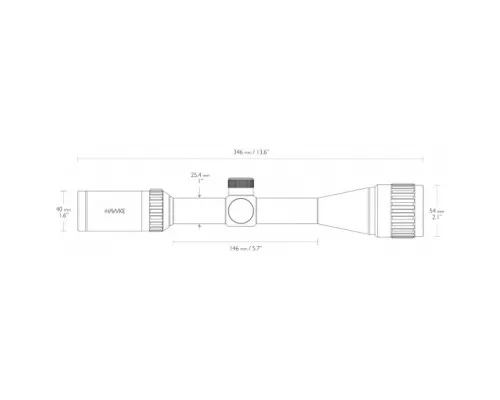 Оптический прицел Hawke Vantage 4-12x40 AO (Mil Dot) (14141)