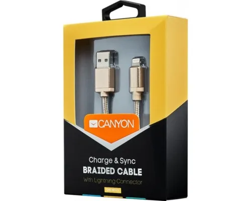 Дата кабель USB 2.0 AM to Lightning 1.0m MFI Golden Canyon (CNS-MFIC3GO)