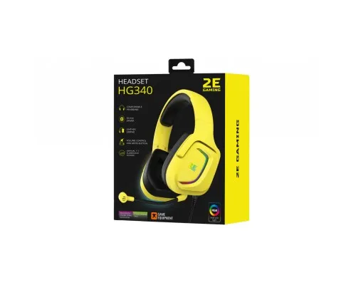 Навушники 2E HG340 RGB USB 7.1 Yellow (2E-HG340YW-7.1)