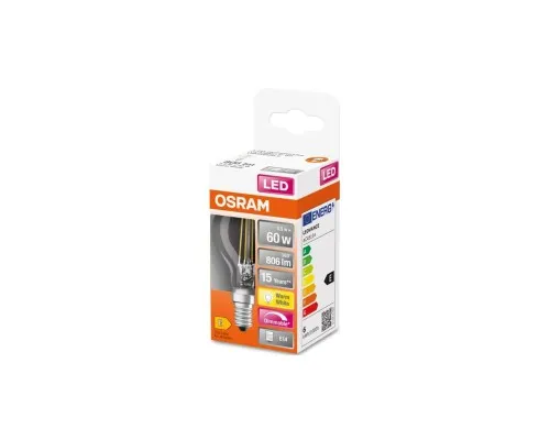 Лампочка Osram LED CL P60 DIM 6,5W/827 230V FIL E14 10x1 (4058075447875)