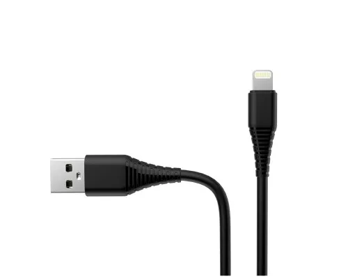 Зарядний пристрій ColorWay 1USB AUTO ID 2A (10W) black + cable Lightning (CW-CHS012CL-BK)