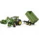 Спецтехника Bruder трактор John Deere 7R 350 с погрузчиком и прицепом (03155)