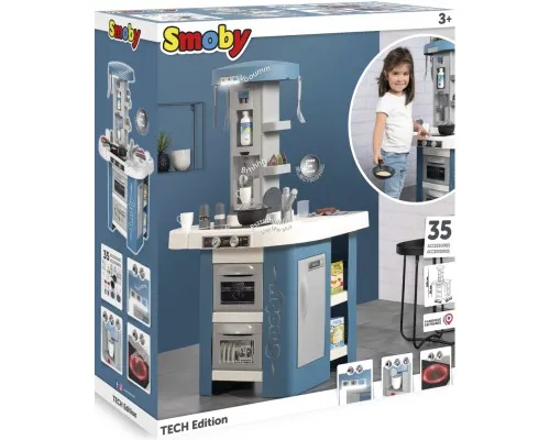Игровой набор Smoby Интерактивная кухня Тек Эдишн со звуковыми и световыми эффектами, 35 аксессуаров (311052)