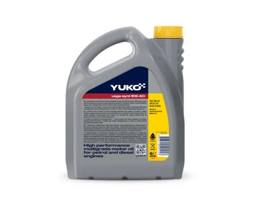 Моторное масло Yuko VEGA SYNT 5W-40 4л (4823110401453)
