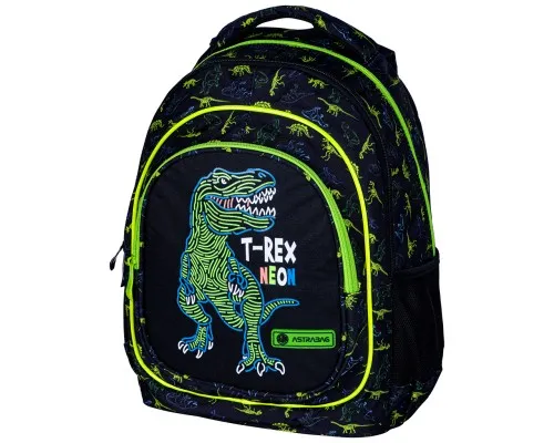 Рюкзак школьный Astrabag AB330 T-Rex Neon Черный с зеленым (502023064)