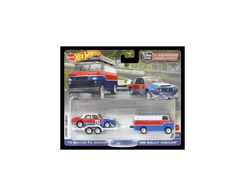 Машина Hot Wheels Коллекционная модель 70 Rover P6 Group 2 и транспортера HW Rally Hauler серии Car Culture (FLF56/HKF45)