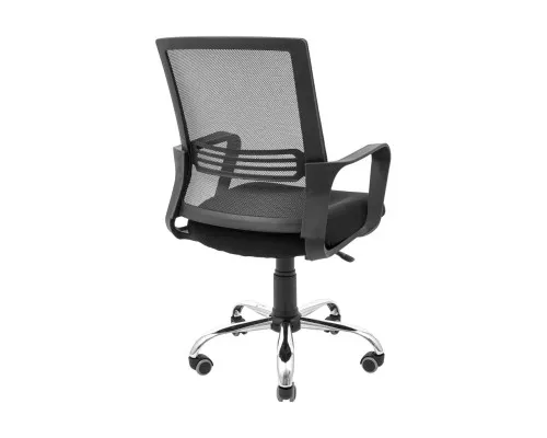 Офісне крісло Richman Джина Хром Піастра Сітка чорна + сіра (ADD0003117)