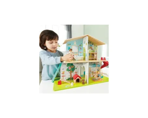 Ігровий набір Hape Ляльковий будинок з гіркою, меблями та аксесуарами (E3411)
