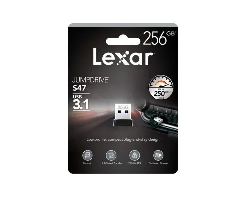 USB флеш накопичувач Lexar 256GB S47 USB 2.0 (LJDS47-256ABBK)