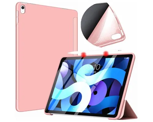 Чохол до планшета BeCover Tri Fold Soft TPU Silicone Apple iPad Air (4/5) 2020/2022 10.9" Pink (711133)