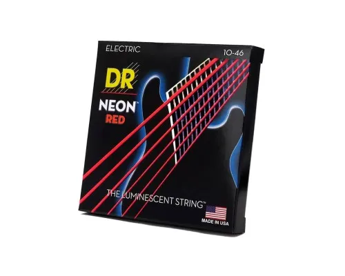 Струни для гітари DR Strings NEON Red Electric - Medium (10-46) (NRE-10)