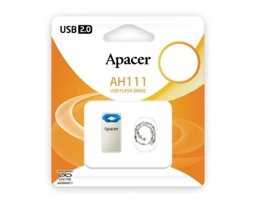 USB флеш накопитель Apacer 32GB AH111 Blue RP USB2.0 (AP32GAH111U-1)