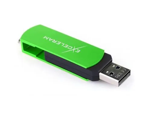 USB флеш накопитель eXceleram 64GB P2 Series Green/Black USB 2.0 (EXP2U2GRB64)