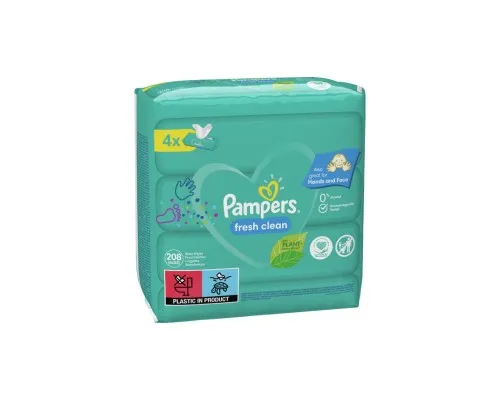 Детские влажные салфетки Pampers Fresh Clean 4х52 шт (8001841077949)